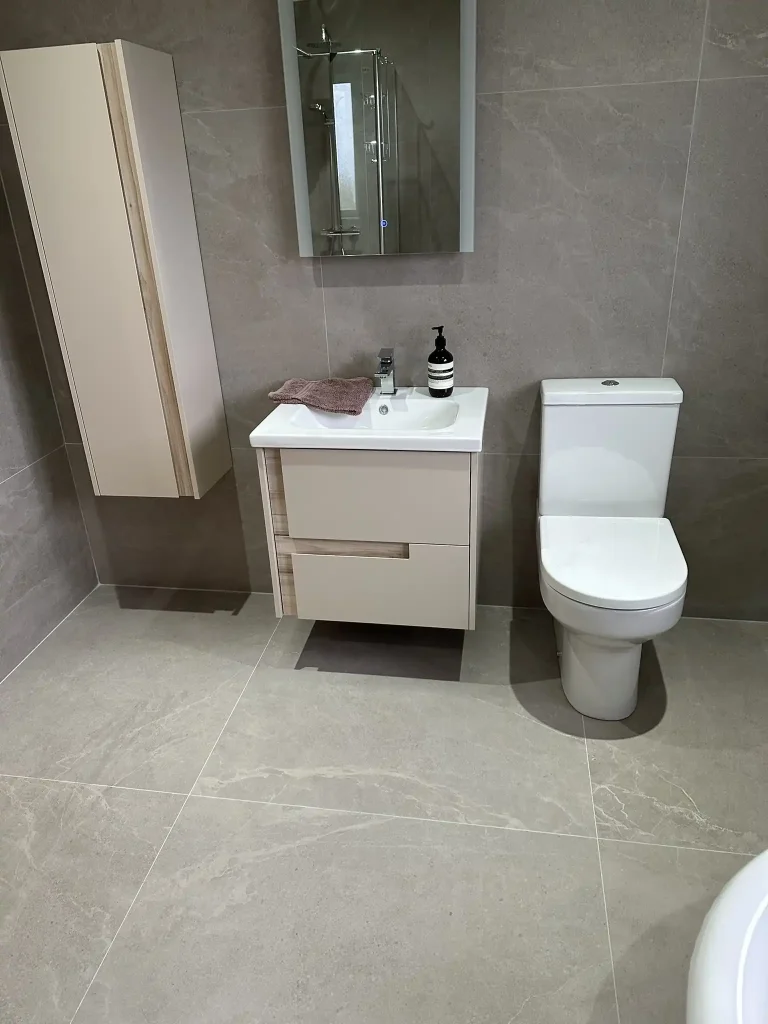 Modern bathroom with vanity