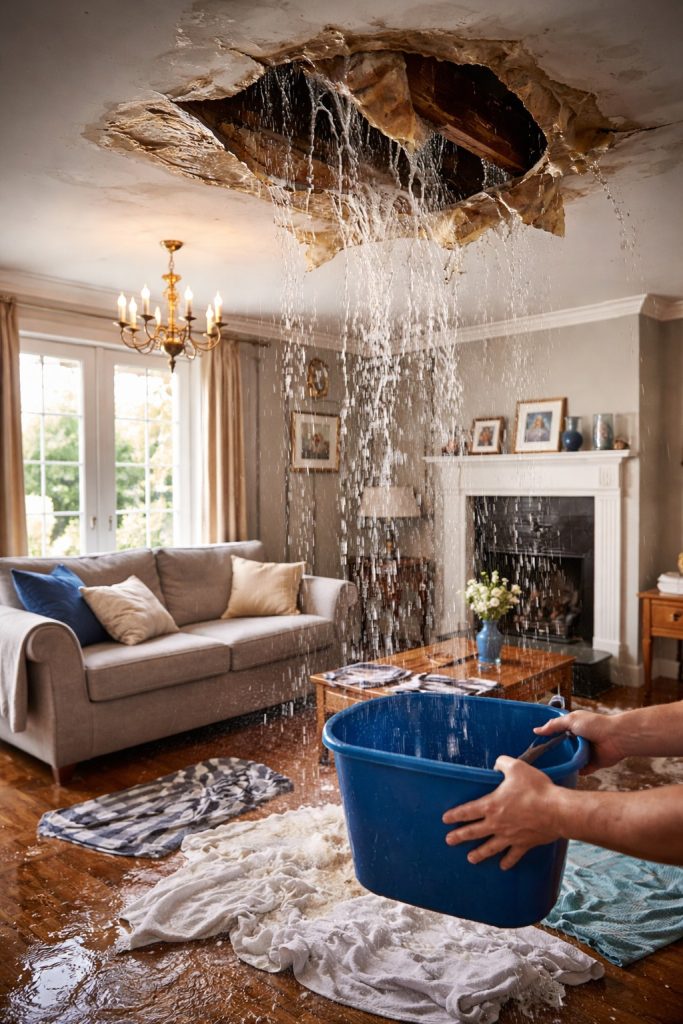 Water leakage in living room